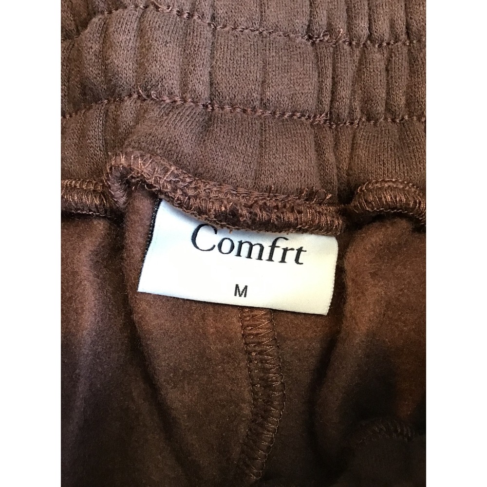 Comfrt Unisex Walnut Elastic Waistband Minimalist Straight Leg Sweatpant Size M - Picture 4 of 7